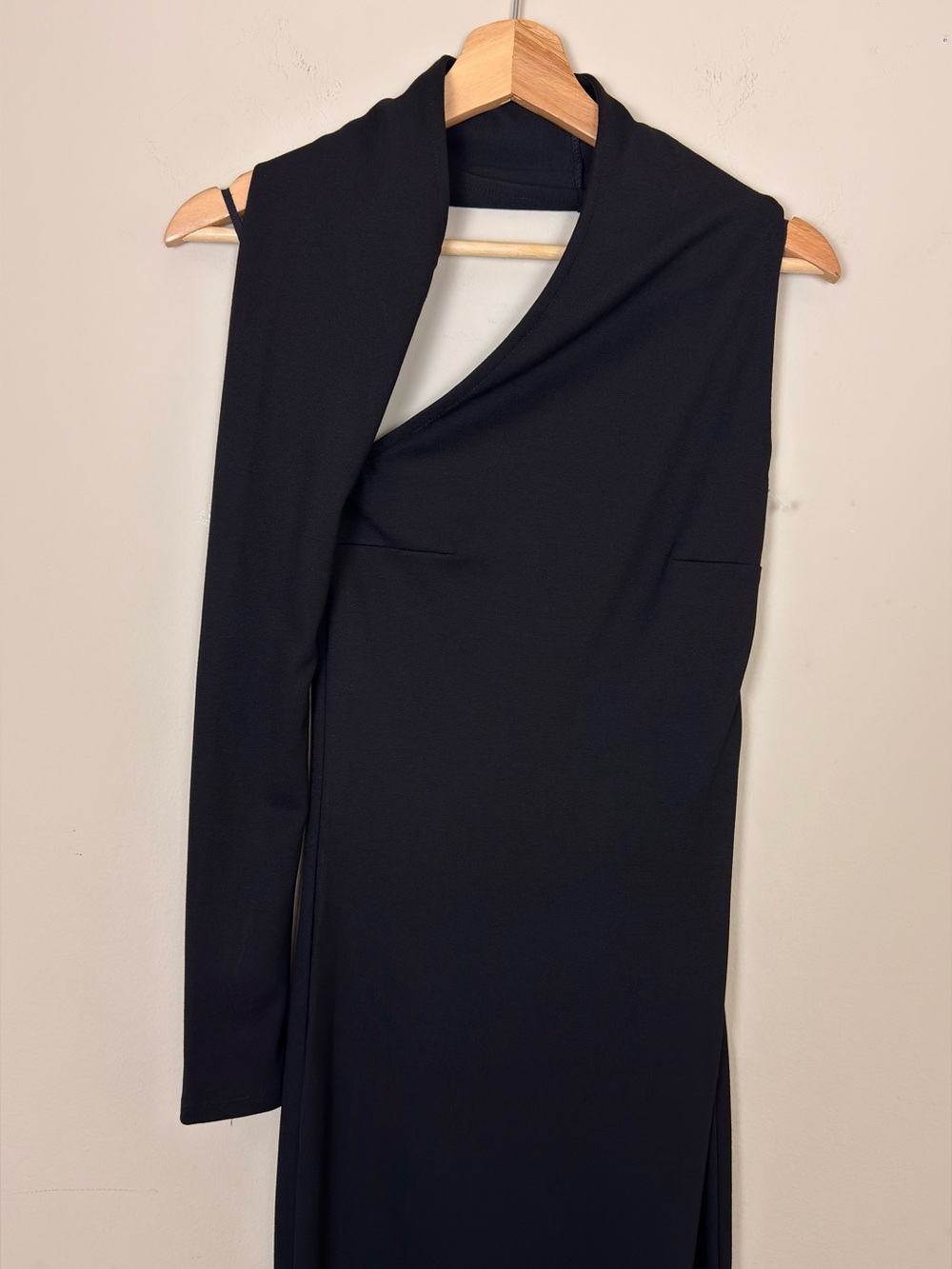 Marcella NYC Manhattan One Shoulder Gown European Ponte Open Back Halter Small - Picture 12 of 16